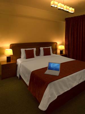 2 person king size suite with private facilities (bath), and breakfast